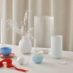 LYNGBY Porcelæn Vase 15,5cm Hvit New