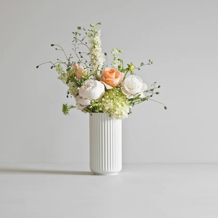 LYNGBY Porcelæn Vase 20,5cm Hvit Porselen Discount