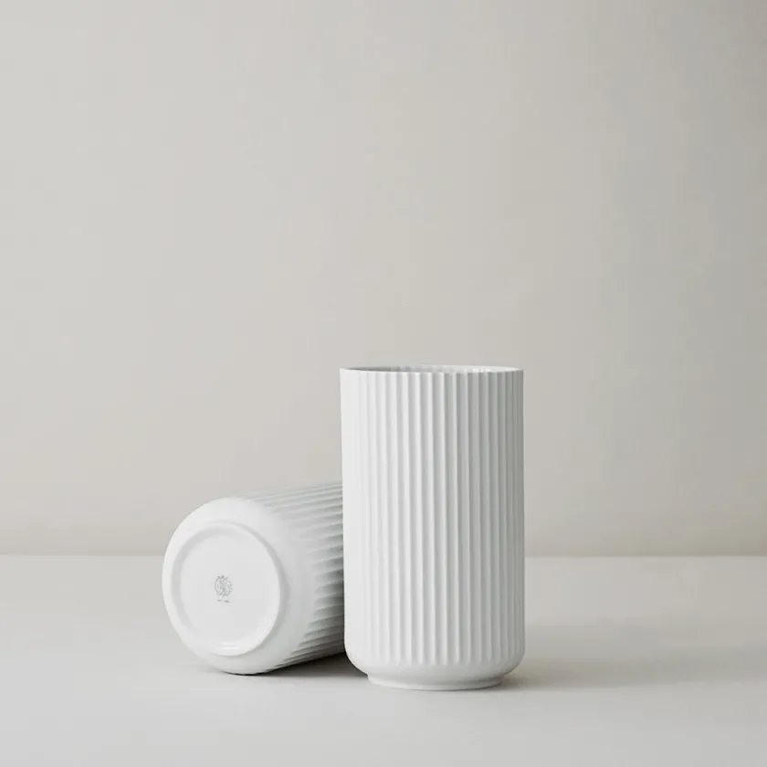 LYNGBY Porcelæn Vase 20,5cm Hvit Porselen Discount