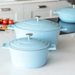 Lifetime Brands Europe ltd Masterclass Cast Aluminium Gryte 2,4L Himmelblå