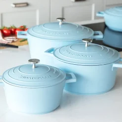 Lifetime Brands Europe ltd Masterclass Cast Aluminium Gryte 4L Himmelblå