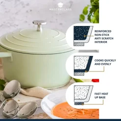 Lifetime Brands Europe ltd Masterclass Cast Aluminium Gryte 4L Mintgrønn New