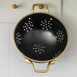 Lifetime Brands Europe ltd Masterclass Dørslag 24cm Sort & Gull Rustfritt Stål Outlet