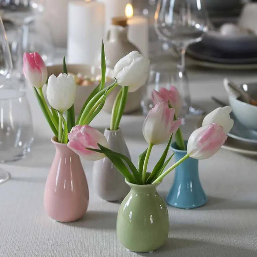 PORSGRUNDS PORSELÆNSFABRIK Minivaser Farger 4pk fra Porsgrunds