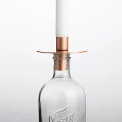 NORGESGLASSET Lysholder til Norgesflaske Rosegull Sale