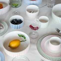 NOVA Abby Skål 12cm Blå m/Gullkant Best