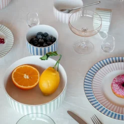 NOVA Abby Tallerken 26cm Blå m/Gullkant Discount