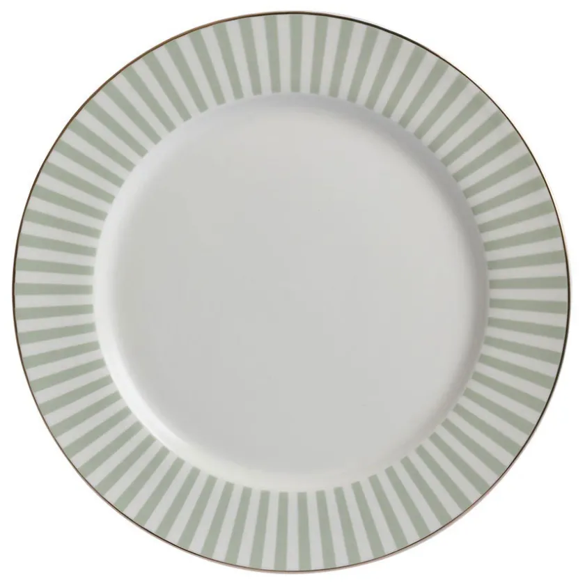 NOVA Abby Tallerken 26cm Grønn m/Gullkant Best