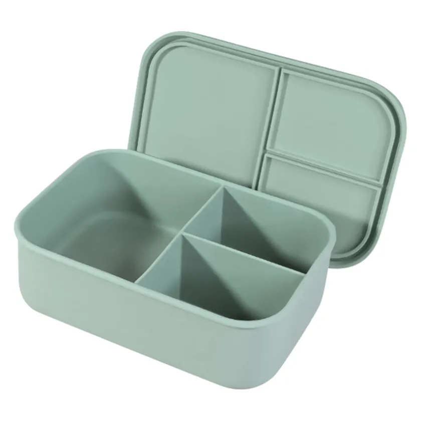 NOVA Dynamic Matboks 1200ml Silikon 3 Rom Grønn Best