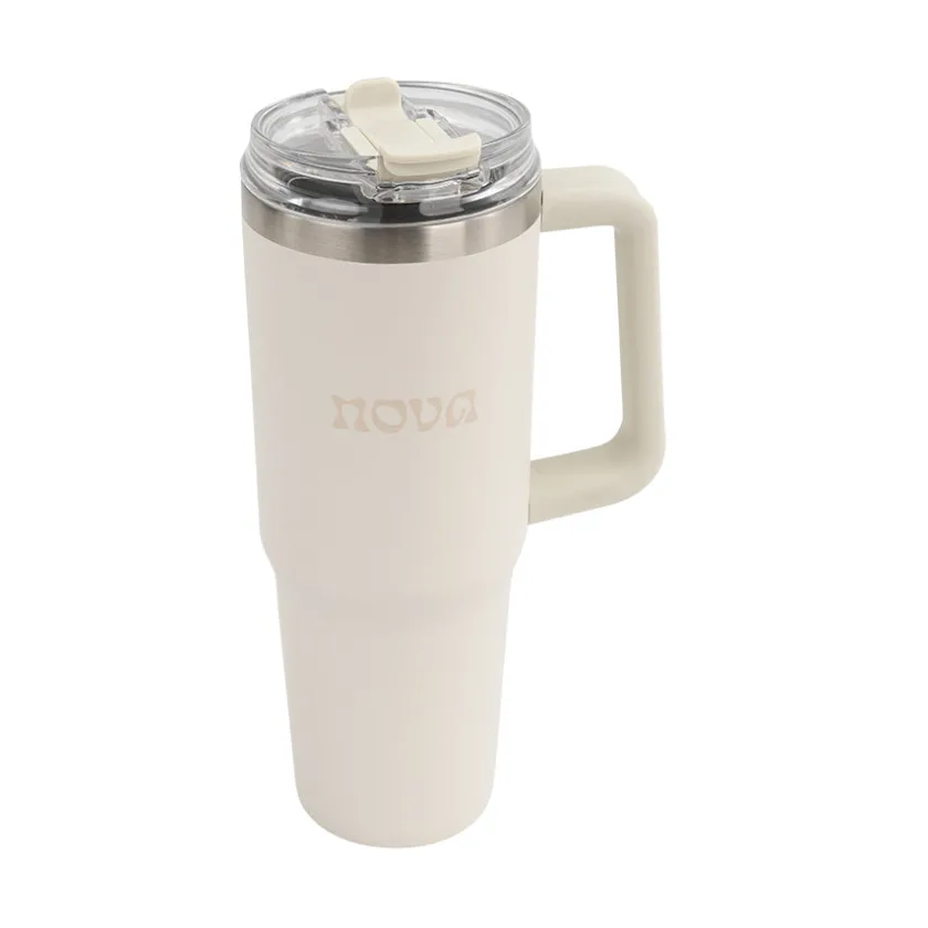 NOVA Dynamic Termokopp m/Sugerør 1,1L Creme Clearance