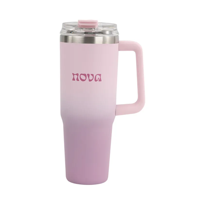NOVA Dynamic Termokopp m/Sugerør 1,1L Rosa Hot