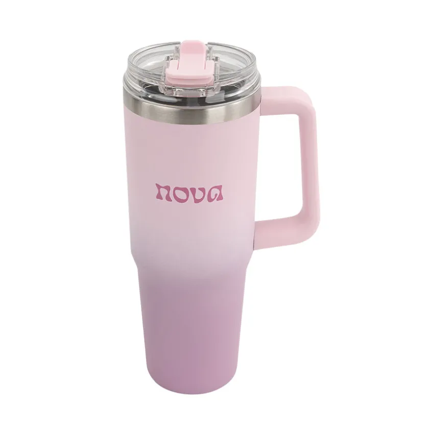 NOVA Dynamic Termokopp m/Sugerør 1,1L Rosa Hot