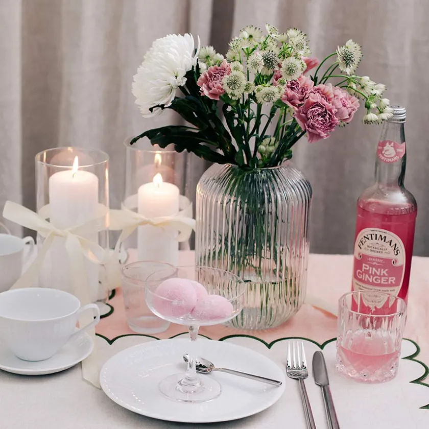 NOVA Edge Vase m/riller Klar 22cm Hot