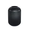 NOVA Edge Vase m/riller Sort 22cm Outlet