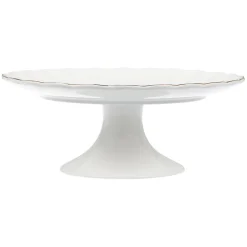 NOVA Lilly Kakefat På Stett 28cm Hvit m/Gullkant Sale