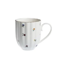 NOVA Lilly Krus m/Blomster og Gullkant 32cl Hvit Hot