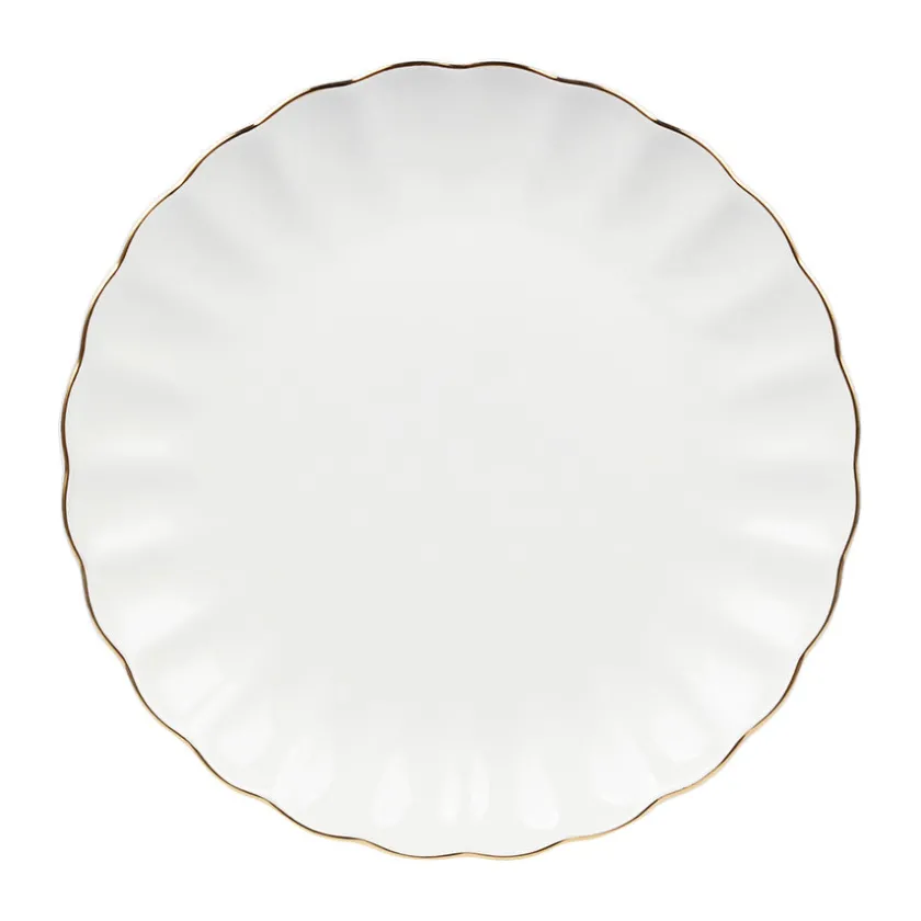 NOVA Lilly Tallerken 26cm Hvit m/Gullkant Best