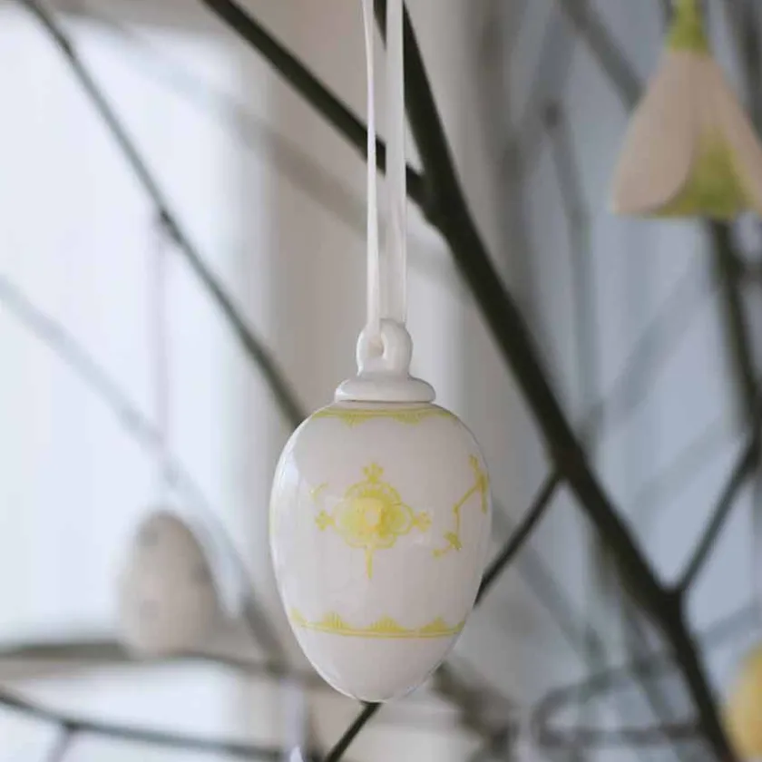 PORSGRUNDS PORSELÆNSFABRIK Porselensegg Stråmønster Gul - Porsgrund Sale