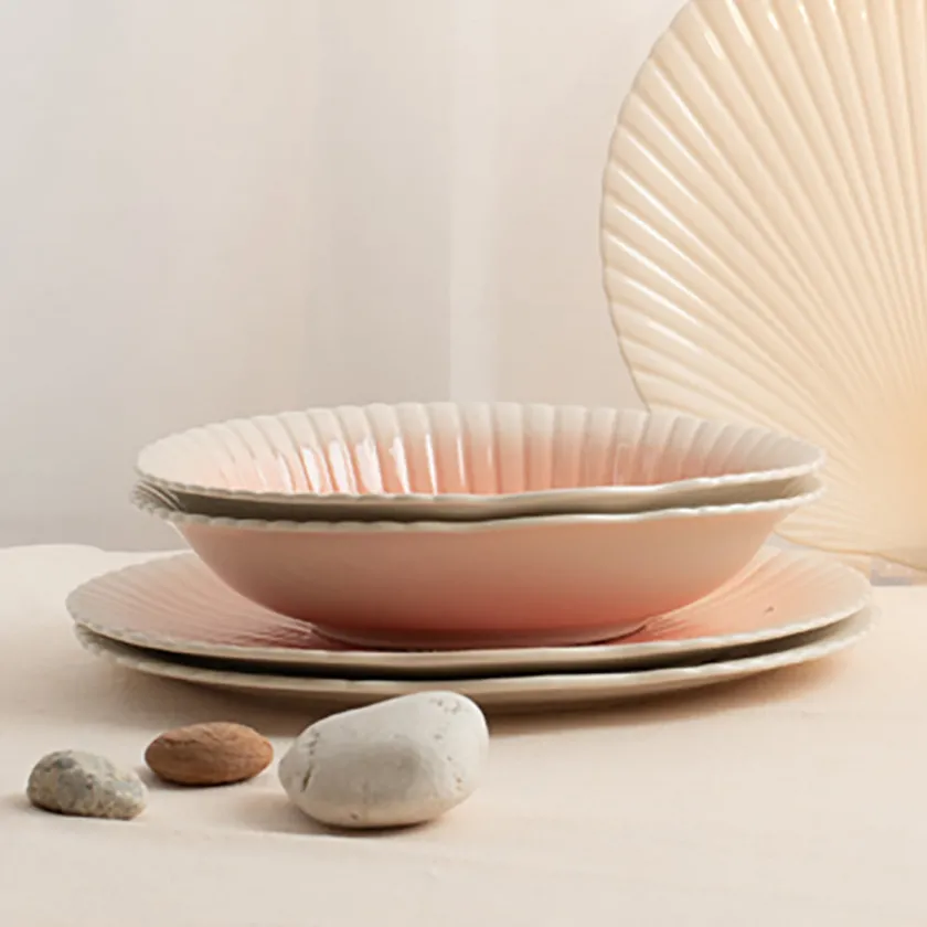 PORSGRUNDS PORSELÆNSFABRIK Porsgrunds Porselænsfabrik Kamskjell Dyp Tallerken 22cm Korall Clearance