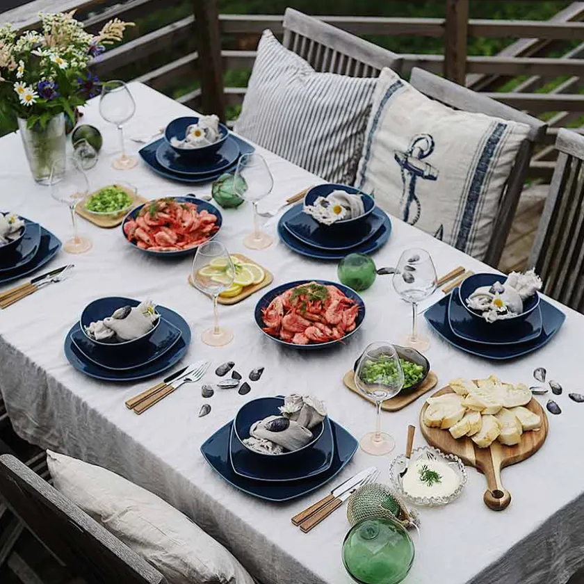 PORSGRUNDS PORSELÆNSFABRIK Porsgrunds Porselænsfabrik Sense Teal Bolle 18,5cm 4pk New