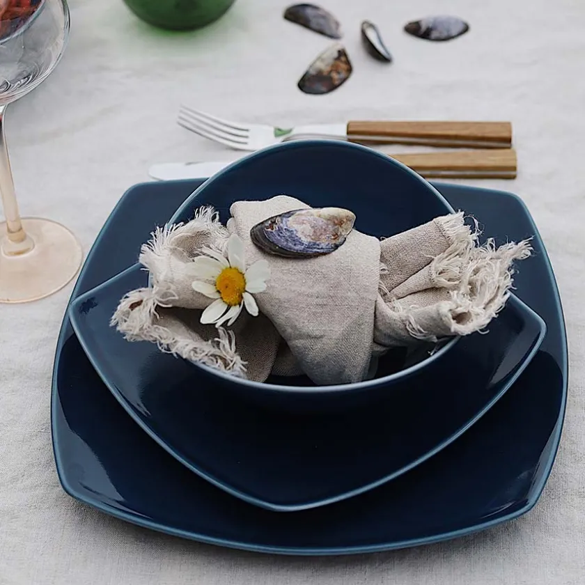 PORSGRUNDS PORSELÆNSFABRIK Porsgrunds Porselænsfabrik Sense Teal Bolle 18,5cm 4pk New