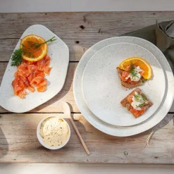 PORSGRUNDS PORSELÆNSFABRIK Porsgrunds Porselænsfabrik Natur Organisk Asjett 24cm Lys Granitt Outlet