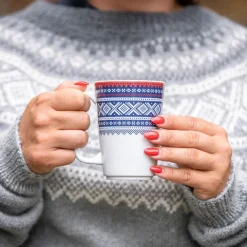 PORSGRUNDS PORSELÆNSFABRIK Porsgrunds Porselænsfabrik Marius Maud Krus 2 pk Blå/Rød m/Gave Eske Online