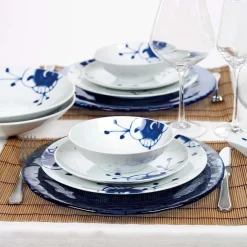 PORSGRUNDS PORSELÆNSFABRIK Porsgrunds Porselænsfabrik Maxistrå Blå Tallerken Flat 22 cm Discount