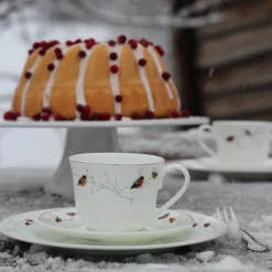 PORSGRUNDS PORSELÆNSFABRIK Porsgrunds Porselænsfabrik Dompap Kaffekopp 22 cl m/Skål 14 cm Hot