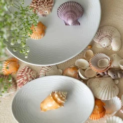 PORSGRUNDS PORSELÆNSFABRIK Porsgrunds Porselænsfabrik Bølge Hvitt Oval Asjett 19cm Clearance