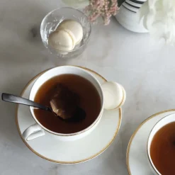 PORSGRUNDS PORSELÆNSFABRIK Porsgrunds Porselænsfabrik Nathalie Gull Tekopp m/Skål 45cl Clearance