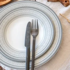 PORSGRUNDS PORSELÆNSFABRIK Porsgrunds Porselænsfabrik Marius Tallerken Flat 28 cm Grå 4pk Best