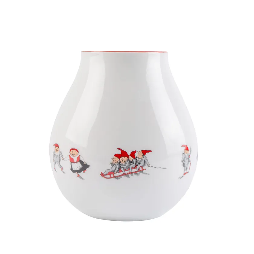 PORSGRUNDS PORSELÆNSFABRIK Porsgrunds Porselænsfabrik Nisseservise Vase 19cm Hot