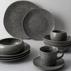 PORSGRUNDS PORSELÆNSFABRIK Porsgrunds Porselænsfabrik Natur Tallerken 26cm Mørk Granitt Clearance