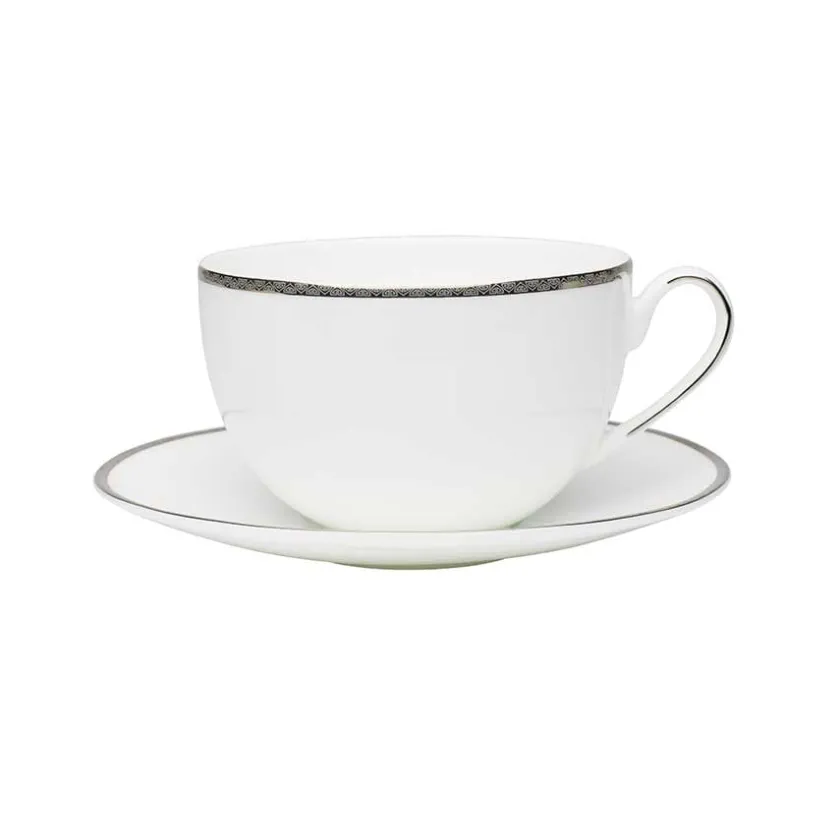 PORSGRUNDS PORSELÆNSFABRIK Porsgrunds Porselænsfabrik Nathalie Platinum Tekopp m/Skål 45cl New