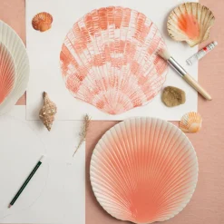 PORSGRUNDS PORSELÆNSFABRIK Porsgrunds Porselænsfabrik Kamskjell Tallerken 26cm Korall Hot