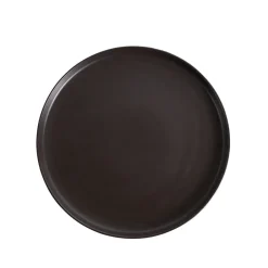 PORSGRUNDS PORSELÆNSFABRIK Porsgrunds Porselænsfabrik Natur Tallerken m/Kant 25cm Matt Sort Outlet