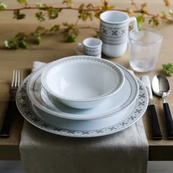 PORSGRUNDS PORSELÆNSFABRIK Porsgrunds Porselænsfabrik Ingrid Middagstallerken 27cm Grå New