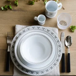 PORSGRUNDS PORSELÆNSFABRIK Porsgrunds Porselænsfabrik Ingrid Middagstallerken 27cm Grå New