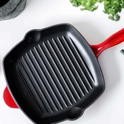 CHRISTIANIA 1739 Rød grillpanne i støpejern Best