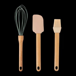 CHRISTIANIA 1739 Redskapsett Visp, Slikkepott og Pensel Silikon m/Trehåndtak