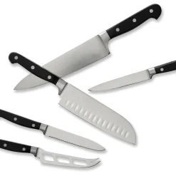 SABATIER 2 Lions Lion Knivsett 5 Deler Stål/Sort m/Gaveeske