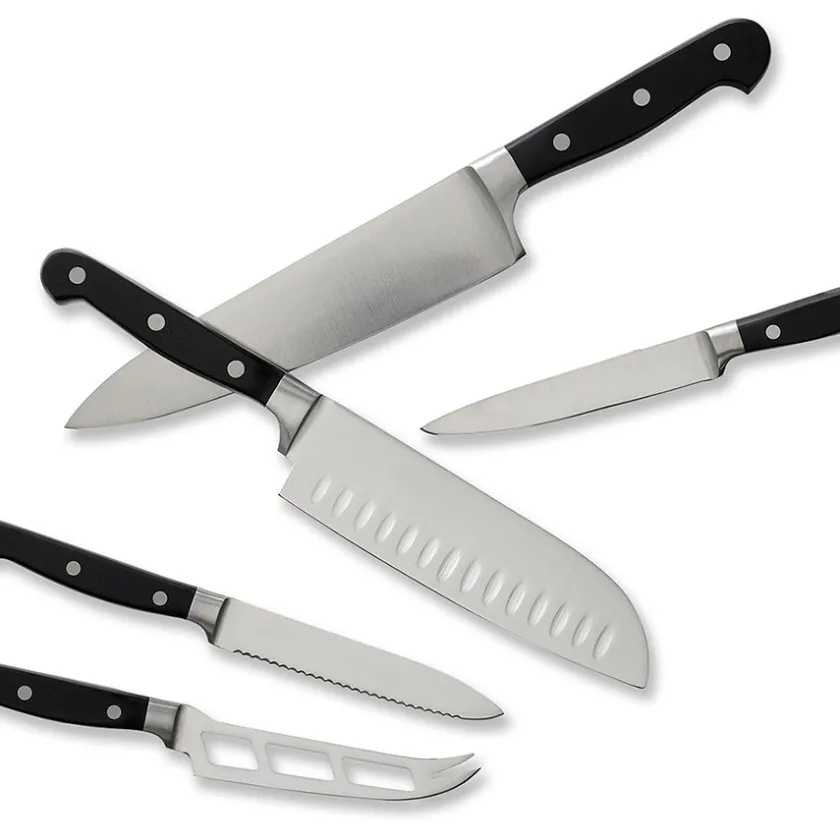 SABATIER 2 Lions Lion Knivsett 5 Deler Stål/Sort m/Gaveeske