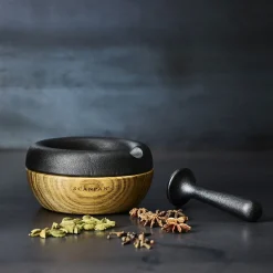 SCANPAN Maitre D' Morter med Støter 10cm Støpejern Eik Sale