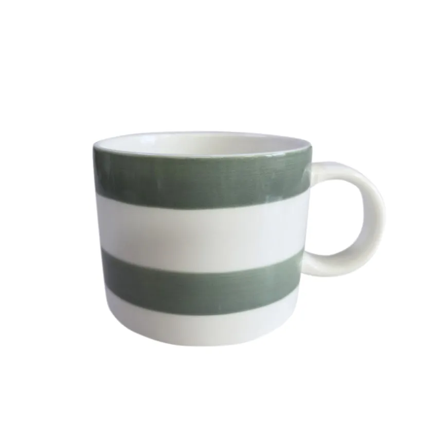 SEASONS Fall Collection Krus 28cl Liggende Striper Grønn Outlet