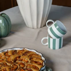 SEASONS Fall Collection Krus 28cl Liggende Striper Grønn Outlet