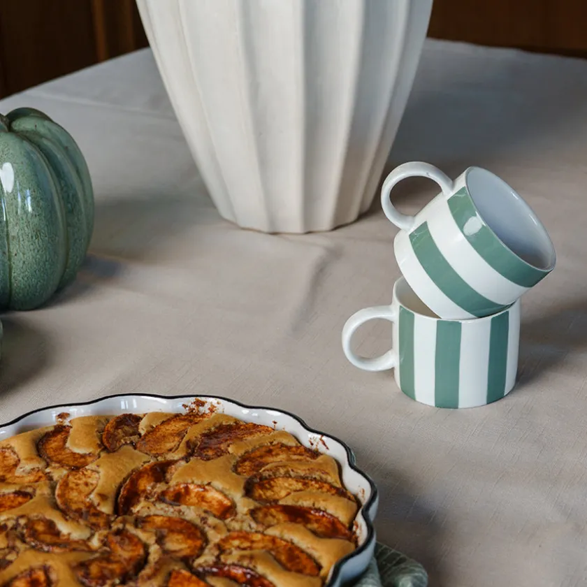 SEASONS Fall Collection Krus 28cl Liggende Striper Grønn Outlet