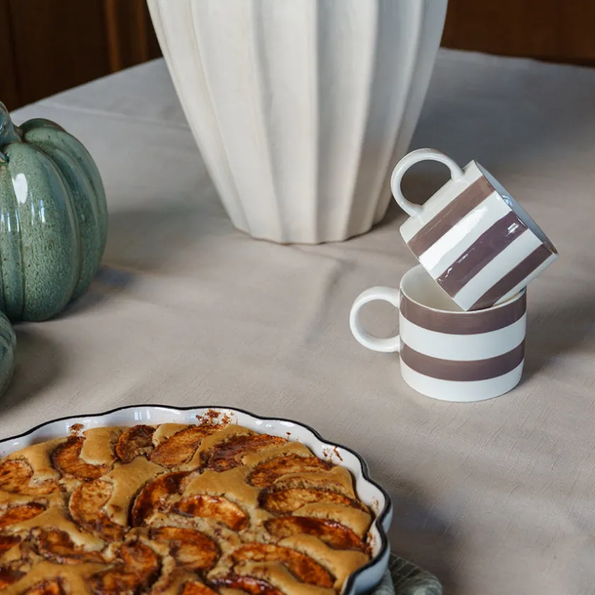 SEASONS Fall Collection Krus 28cl Liggende Striper Burgunder Discount