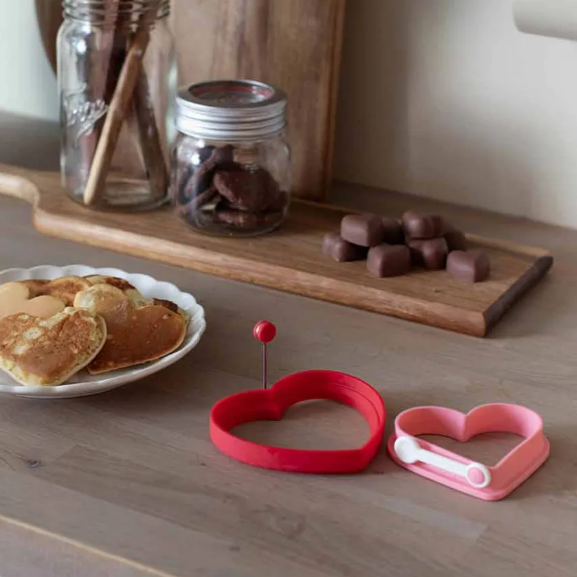 SEASONS Love Collection Hjerteform Egg/Pannekake 11cm Rød New