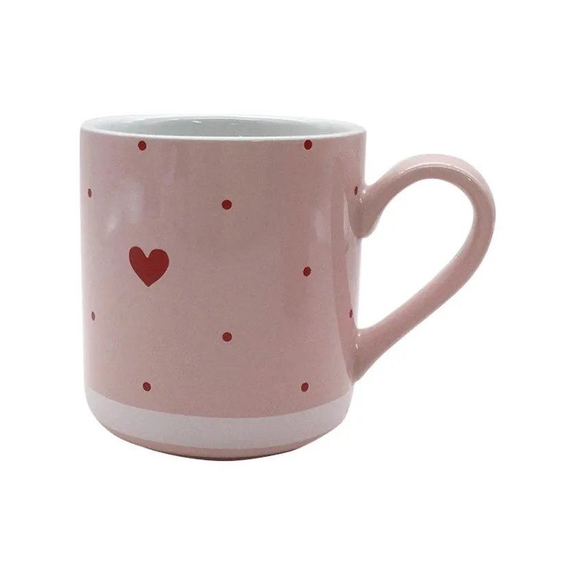 SEASONS Love Collection Krus m/ Hjerte & Prikker 42cl Rosa Clearance